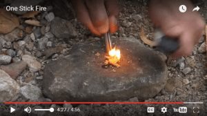 one stick fire fatwood video